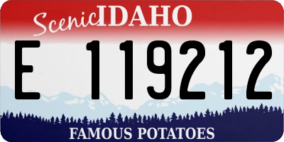 ID license plate E119212