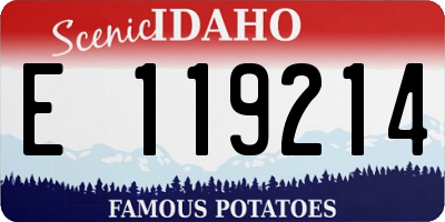 ID license plate E119214