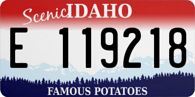 ID license plate E119218