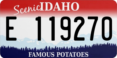 ID license plate E119270