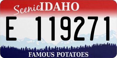 ID license plate E119271