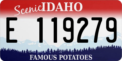 ID license plate E119279