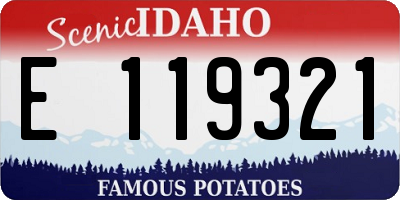 ID license plate E119321