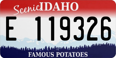 ID license plate E119326