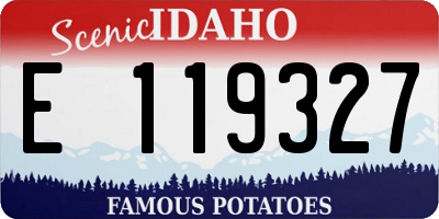 ID license plate E119327