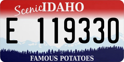 ID license plate E119330