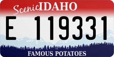 ID license plate E119331