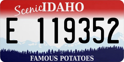 ID license plate E119352