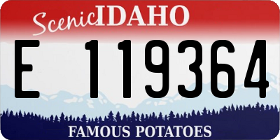 ID license plate E119364