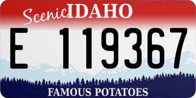 ID license plate E119367