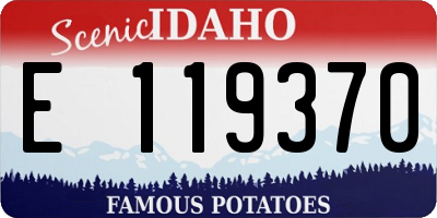 ID license plate E119370