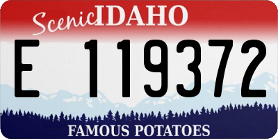 ID license plate E119372