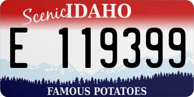 ID license plate E119399