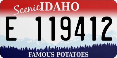 ID license plate E119412