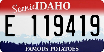 ID license plate E119419