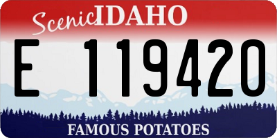 ID license plate E119420