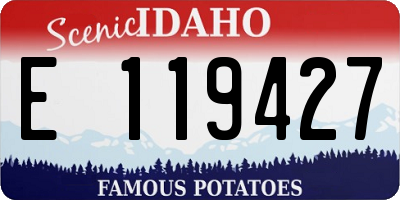 ID license plate E119427