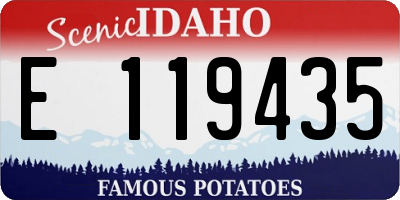 ID license plate E119435