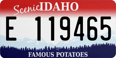 ID license plate E119465