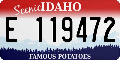 ID license plate E119472