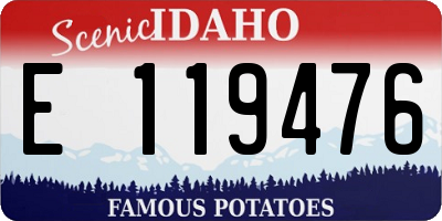 ID license plate E119476