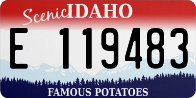 ID license plate E119483