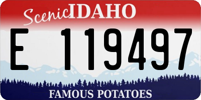 ID license plate E119497