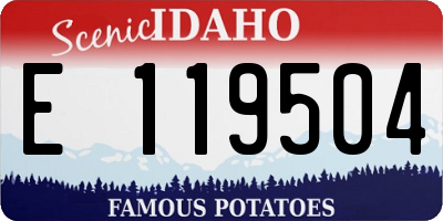 ID license plate E119504
