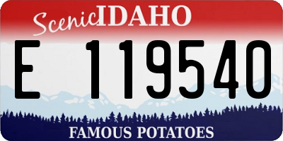 ID license plate E119540