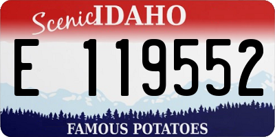 ID license plate E119552