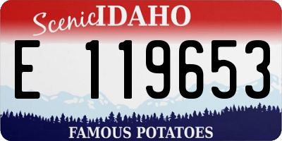 ID license plate E119653