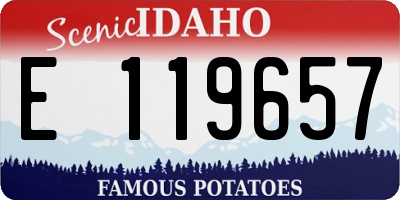 ID license plate E119657
