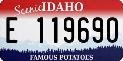 ID license plate E119690