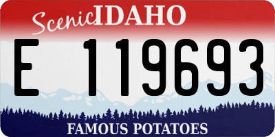 ID license plate E119693