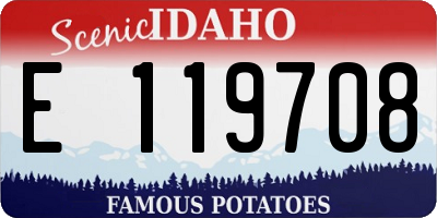 ID license plate E119708