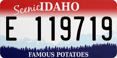 ID license plate E119719