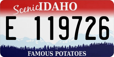 ID license plate E119726