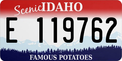 ID license plate E119762
