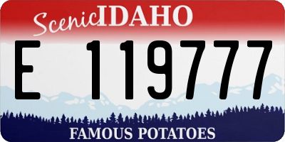 ID license plate E119777