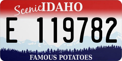 ID license plate E119782