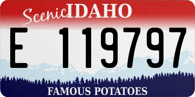 ID license plate E119797