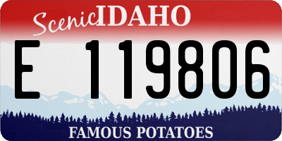 ID license plate E119806