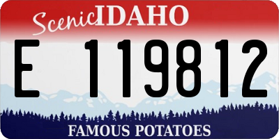 ID license plate E119812