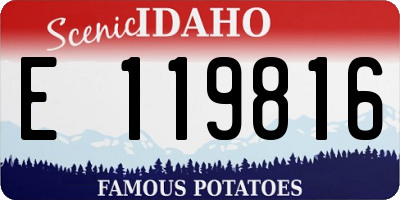 ID license plate E119816