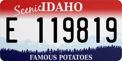 ID license plate E119819