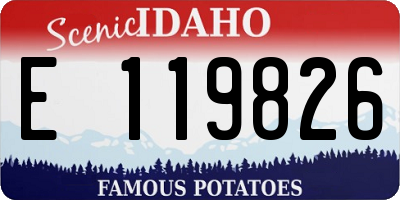 ID license plate E119826