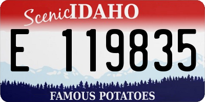 ID license plate E119835