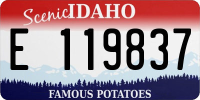 ID license plate E119837