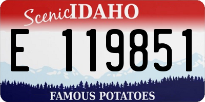 ID license plate E119851