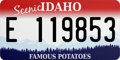 ID license plate E119853